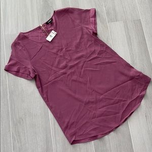 Express Silky Rolled Sleeve Top